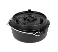 Petromax Faitout ft3 - Faitout hollandais en Fonte pour Cuisine et pâtisserie - avec Couvercle, Anse et Fond Plat - Plats pour 1 à 3 Personnes - 1,6 l