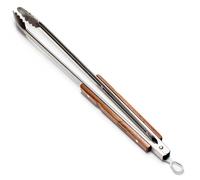 Petromax Pince à Barbecue en Acier Inoxydable avec poignée en Bois - 54 cm - Robuste et résistante à la Chaleur - pour Une Prise précise des Aliments et du Charbon - avec verrou et œillet de
