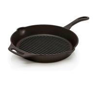 Petromax Poêle à griller avec manche - Poêle en fonte pour tous les types de feux, flamme à gaz, four ou cuisson en plein air - Pour saisir, braiser et rôtir avec effet antiadhésif - 30 cm de diamètre