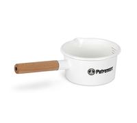 Petromax Poêle/Toque En Émail à Manche En Bois 0,5 L Ou 1 L Noir Ou Blanc