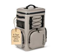 Petromax Sac à dos isotherme 17 litres | 6 jours de refroidissement passif sans électricité (144 heures) | Rembourrage dorsal | stable | étanche et étanche | léger et ergonomique | décapsuleur (sable)
