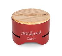 Petromax Table Barbecue Rouge | Grille Émail Anti-adhésif | Combustion Sans Fumée | Rainures Écoulement Graisse