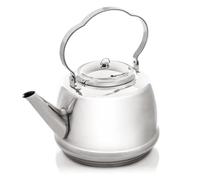 Petromax Théière pour différents types de cuisinières et feux ouverts - Fond multicouche pour une eau bouillante rapide - Acier inoxydable - 3 l
