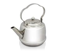 Petromax Théière pour différents types de cuisinières et feux ouverts - Fond multicouche pour une eau bouillante rapide - Acier inoxydable - 1,5 l