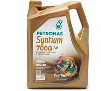 PETRONAS Huile moteur SYNTIUM 0W-20 ACEA C5 API SN Plus 7000 AV 5 L Compatible avec VW Golf VII 3/5 portes 5G1, BQ1, BE1, BE2 Polo V 3/5 portes 6R1, 6C1 Tiguan II AD1, AX1 Sharan II 7N1, 7N2