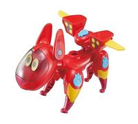 Petronix Defenders EU820210 - Transformer Pup-E Modo Max, Figurine de Jeu pour Enfants d'environ 12 cm, Chien Robot Transformable avec Ailes Pliantes, Red C