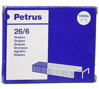Petrus – Agrafes de bureau 55711, galvanisées 26/6 mm – boîte 1000