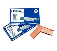 Petrus 55721 - Agrafes cuivrées, 22/6, 25 unités