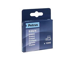 PETRUS 77512 - Caja 1200 ud. grapas cobreadas modelo 530/4 mm