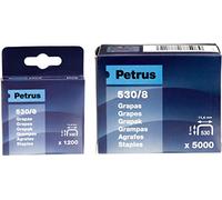 PETRUS 77516 - Caja 1200 ud. grapas cobreadas modelo 530/12 mm