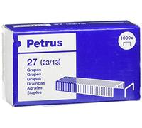 Petrus agrafes, Pour agrafer jusqu'à 100 feuilles, long de 13 mm, 1000 agrafes, Modèle 26 (23/13), 55720