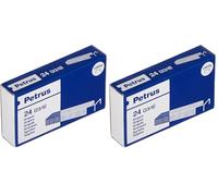 Petrus agrafes, Pour agrafer jusqu'à 30 feuilles, long de 6 mm, 1000 agrafes, Modèle 24 (23/6), 55718 (Lot de 2)