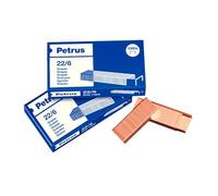 Petrus agrafes, Pour agrafer jusqu'à 30 feuilles, long de 6 mm, 4000 agrafes, Modèle 22/6, 55781