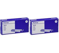 Petrus agrafes, Pour agrafer jusqu'à 30 feuilles, long de 6 mm, 5000 agrafes, Modèle 26/6, 55712 (Lot de 2)