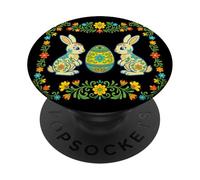 Petrykivka Pysanky Œufs de Lapin de Pâques Fiers Art Populaire PopSockets PopGrip Adhésif