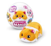 Pets Alive Hamster Mania by ZURU, Orange Hamster, Pet Nurture, Peluche, Real Alive, 20+ Sons interactifs, Animal électronique, (Orange)