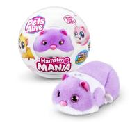 Pets Alive Hamster Mania by ZURU, Purple Hamster, Pet Nurture, Peluche, Real Alive, 20+ Sons interactifs, Animal électronique, (Violet), Mauve