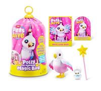 ZURU Pets Alive Oiseau interactif Polly Magic Bird – Réagit au toucher, chante et bouge – Dès 3 ans