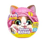 Pets Alive Smitten Kittens Série 2 (Chat Calico) de ZURU - Jouet Peluche Chat Interactif avec 10 Sons, Déballage Surprise, Animal Doux à Collectionner 3+