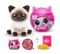 Pets Alive Smitten Kittens Surprise, Mooloo, Nurture Play, Soft Toy Unboxing, Interactif, 10 Sons, Peluches Ultra Douces, Adopt Electronic Pet Kitten (Mooloo)