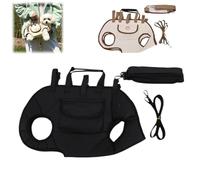 Pets Dog Harness,Snuggle Sling Dog Carrier,Adjustable Small Portable Hands-Free Pet Backpack for Dogs of Different Weight (Black, S)