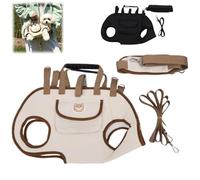 Pets Dog Harness,Snuggle Sling Dog Carrier,Adjustable Small Portable Hands-Free Pet Backpack for Dogs of Different Weight (Brown, M)