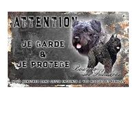 Pets-easy Attention au Chien Chien Bouvier des Flandres - pré perforée et vis fournies. De 30 cm à 15 cm…