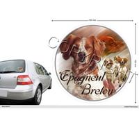 Pets-easy Autocollant Chien Circulaire 10 Cm Epagneul-Breton
