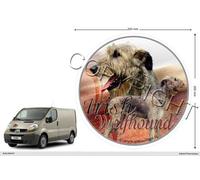 Pets-easy Autocollant Chien Circulaire 20 Cm Irish-Wolfhound