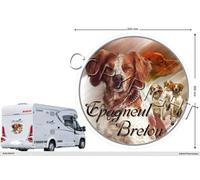 Pets-easy Autocollant Chien Circulaire 50 Cm Epagneul-Breton