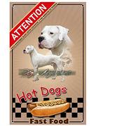 Pets-Easy.com Attention au Chien personnalisée Dogue Argentin - pré percée et vis comprises. De 30 cm à 15 cm…