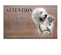 Pets-Easy.com Attention Chien de Garde personnalisée Berger des tatras - pré perforée et vis livrées. De 30 cm à 15 cm…