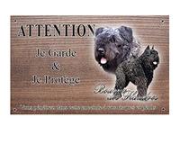 Pets-Easy.com Attention Chien de Garde personnalisée Chien Bouvier des Flandres - pré percée et vis données. De 30 cm à 15 cm…
