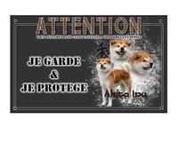 Pets-Easy.com Pancarte Chien personnalisée Akita inu Fauve - pré percée et vis proposées. De 30 cm à 15 cm…