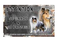 Pets-Easy.com Panneau Chien personnalisée Colley - pré perforée et vis fournies. De 30 à 15 cm