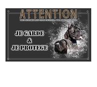 Pets-Easy.com Plaque Attention au Chien Cane Corso zazelle - pré perforée et vis données. De 30 cm à 15 cm…