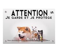 Pets-easy Panneau Attention au chien akita inu