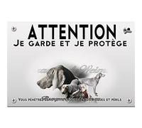 Pets-easy Panneau Attention au chien braque de weimar