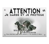 Pets-easy Panneau Attention au chien épagneul bleu de picardie