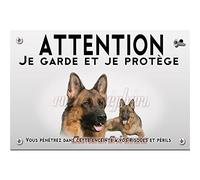 Pets-easy Panneau Attention au chien femelle berger allemand