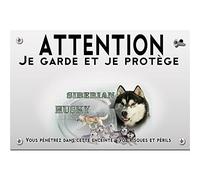 Pets-easy Panneau Attention au chien husky sibérien