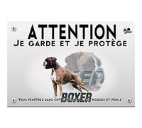 Pets-easy Panneau Attention au chien mâle boxer