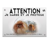 Pets-easy Panneau Attention au chien spitz allemand