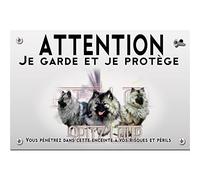 Pets-easy Panneau Attention au chien spitz-loup