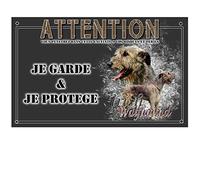 Pets-easy Plaque Attention au Chien lévrier Irlandais - pré perforée et vis données. De 30 cm à 15 cm…
