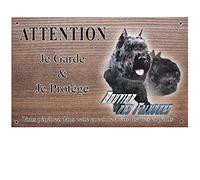 Pets-easy Plaque Chien personnalisée Bouvier des Flandres - pré percée et vis comprises. De 30 à 15 cm