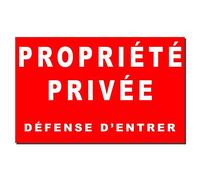 Pets-easy Sticker défense d'entrée Propriété Privée Rouge, Vinyle, Minimaliste