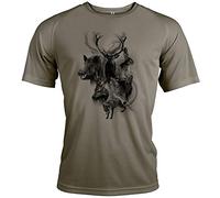 Pets-easy t Shirt Chasse Motif gibier [avec Texte Personnalisable]