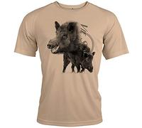 Pets-easy t Shirt Chasse Motif Sanglier [avec Texte Personnalisable]