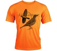 Pets-easy Tee Shirt Chasseur Motif grive [avec Texte Personnalisable]
